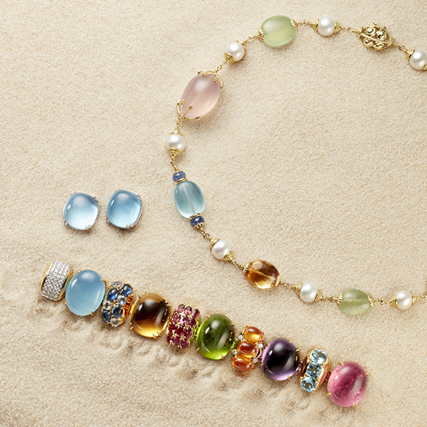 Seaman Schepps 18K Multi-Color Gemstone Necklace